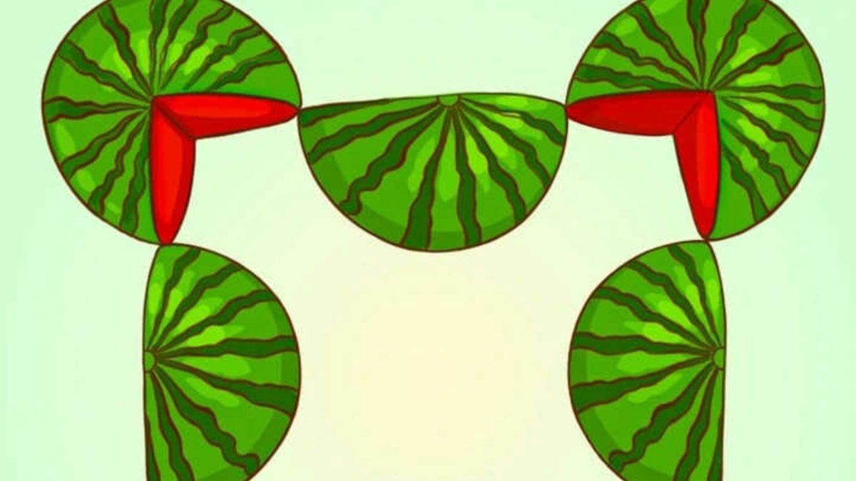 Resimde kaç karpuz var? 100 kişiden 1'i ilk bakışta doğru cevabı buluyor...