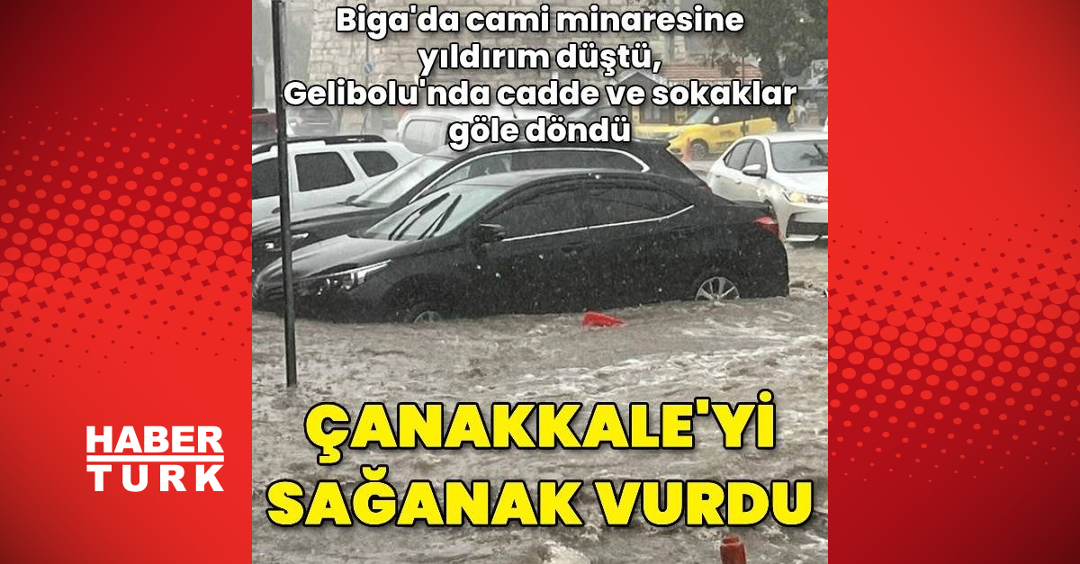 Çanakkale'de sağanak yağış